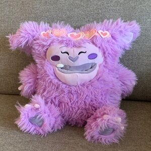 Giggle Scape Purple Plush Monster Toy 11” Sitting